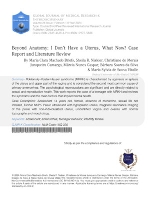 Beyond Anatomy: Coping with Rokitansky - Küster-Hauser Syndrome (MRKH)