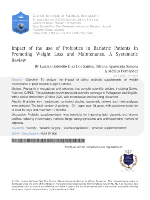 Impact of the use of Probiotics in Bariatric Patients in Promoting Weight Loss and Maintenance. A Systematic Review