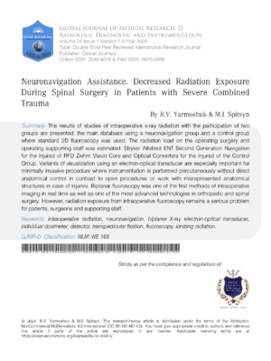 Neuronavigation Assistance. Decreased Radiation Exposure during Spinal Surgery in Patients with Severe Combined Trauma