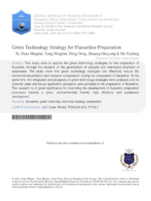 Green Technology Strategy For Fluoxetine Preparation